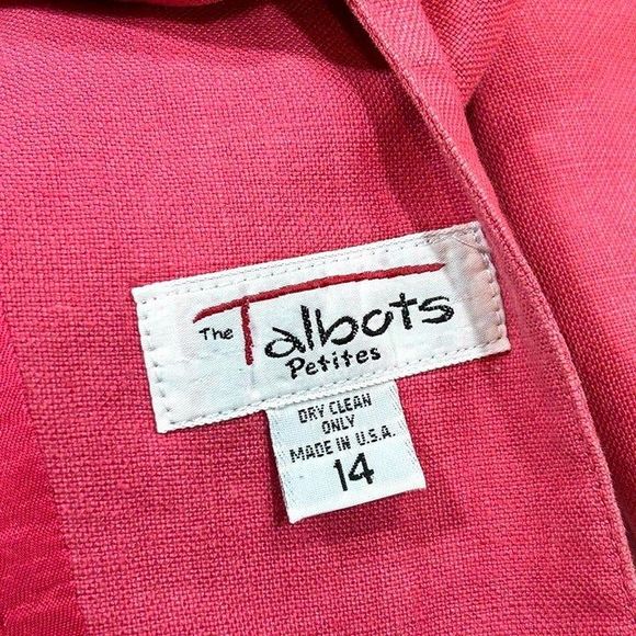 Vintage Talbots Pink‎ Blazer Jacket 14 - Picture 4 of 5
